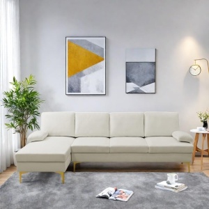 ChicFurnit Convertible Sectional Sofa for Small Spaces